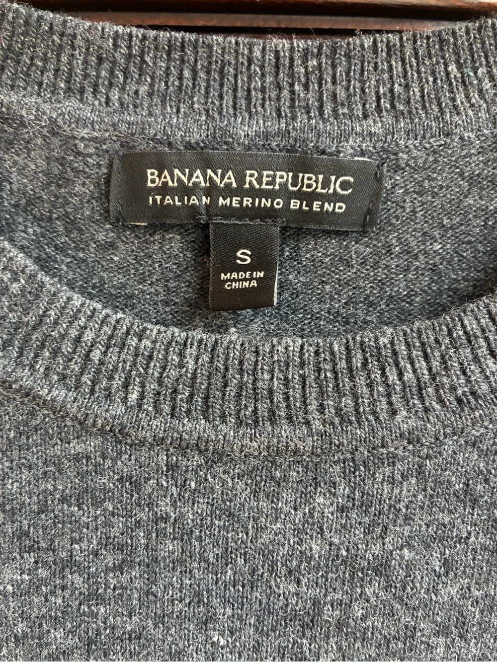 Banana Republic Italian Merino Blend Merino Wool Crewneck Sweater Gray Small - Picture 3 of 7
